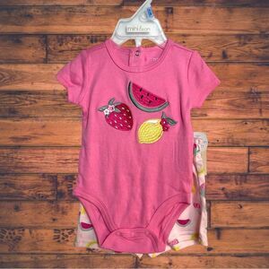 5 for $25🔥Mini Bean Pink Fruit Matching Set Size 6-9 Months- New